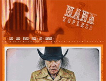 Tablet Screenshot of hanktoplessmusic.com